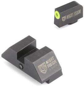 Sights Lasers Night Fision LLC Ready Series Perfect Dot Off Student Gun Accur8 NS Set w/Yellow Frnt+Blk Sq for Glk17-39